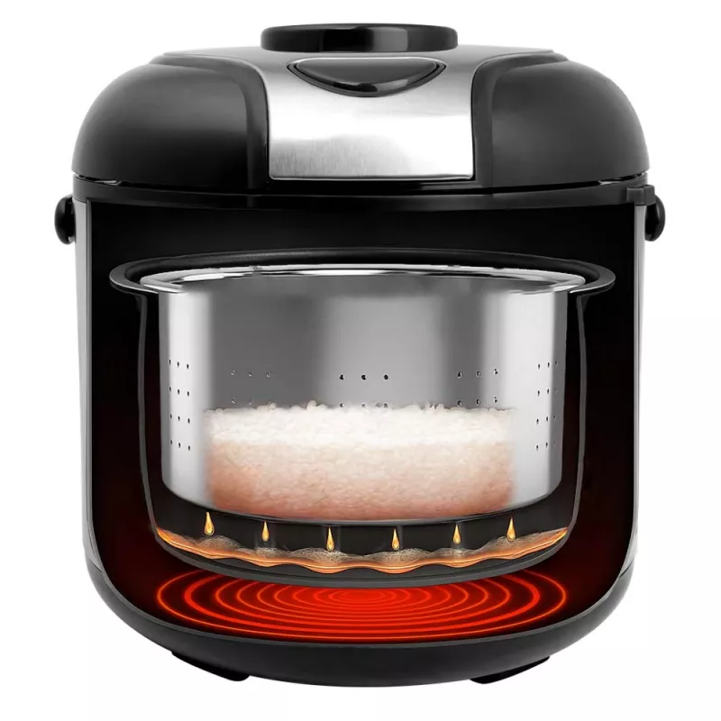 Hrniec na ryžu GASTROBACK Rice Control Low Carb & Steam, 3 l, 450 W, čierna/nerez