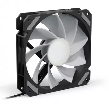 SHARKOON SHARK Mirror RGB PWM Reverse 120 mm ventilátor do skrinky, 1500 RPM, čierny