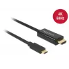 Video káblový adaptér DeLOCK 85291 USB Type-C HDMI 2 m čierny