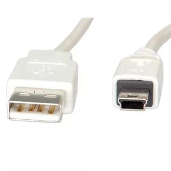 VALUE - USB kábel - USB (M) na Mini-USB, Type B (M) - USB 2.0 - 80 cm - biely (11.99.8708)
