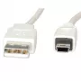 VALUE - USB kábel - USB (M) na Mini-USB, typ B (M) - USB 2.0 - 80 cm - biely (11.99.8708)