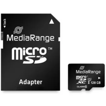 MediaRange MR945 - Flash pamäťová karta (microSDXC so SD adaptérom) - 128 GB - UHS-I / Class10 - microSDXC - čierna (MR945)