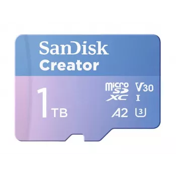 SanDisk Creator MicroSD pamäťová karta 1TB s vysokými prenosovými rýchlosťami až do 190 MB/s