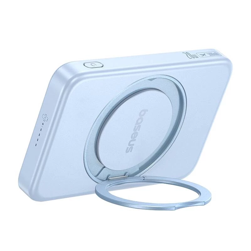Powerbank Baseus PicoGo Qi2 5000 mAh 20 W modrá prenosná nabíjačka bezdrôtová a káblová