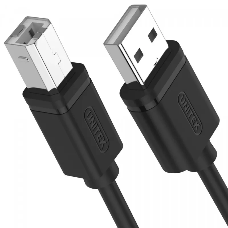 USB 2.0 kábel Unitek Y-C420GBK, USB-A na USB-B, 3 m, čierny