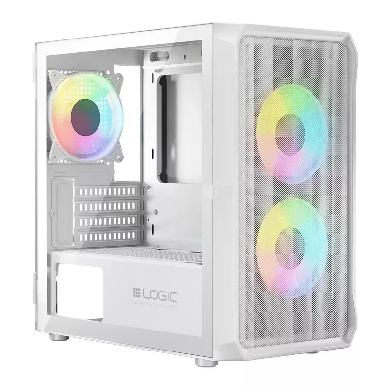 Logic PORTOS ARGB MINI USB 3.0 skriňa biela