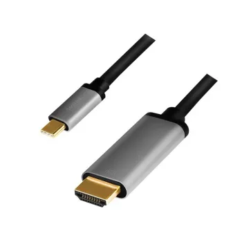 LogiLink CUA0101 USB 3.2 Gen1 Type-C na HDMI-A kábel 1,8 m čierna sivá