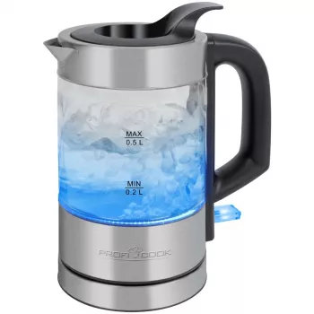 ProfiCook PC-WKS 1228 G rýchlovarná kanvica 0,5 L 1100 W nerez, transparentná