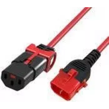 ACT napájací kábel C13 IEC Lock+ - C14 IEC Lock Dual Locking červený 3 m, PC3617