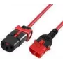 ACT napájací kábel C13 IEC Lock+ - C14 IEC Lock Dual Locking červený 3 m, PC3617