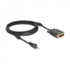 Videokábel adaptér DeLOCK 83726 Mini DisplayPort na DVI 2 m čierny