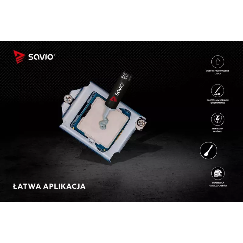 Teplovodivá pasta SAVIO TG-03 13,5 W/m·K, 2 g — teplovodivá pasta