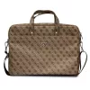 Taška na notebook GUESS GUCB15P4TW 16 palcov hnedá Saffiano s 4G trojuholníkovým logom
