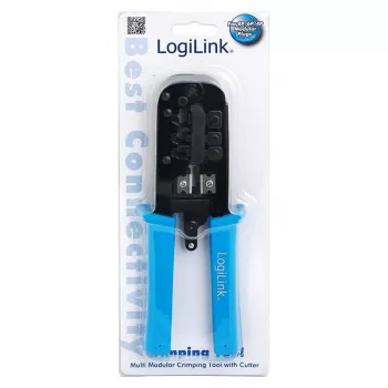 LogiLink WZ0019 multimodulárne krimpovacie kliešte, 8P/6P/4P, čierne/modré