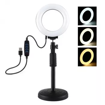 Prstencová LED lampa Puluz s nastaviteľným statívom PU391