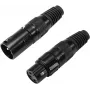 XLR 3-pinový konektor Omnitronic 30200097 — audio signálny konektor samec/samica