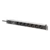 Digitus DN-95441 PDU zásuvková lišta 7 AC výstupy 1U čierna strieborná