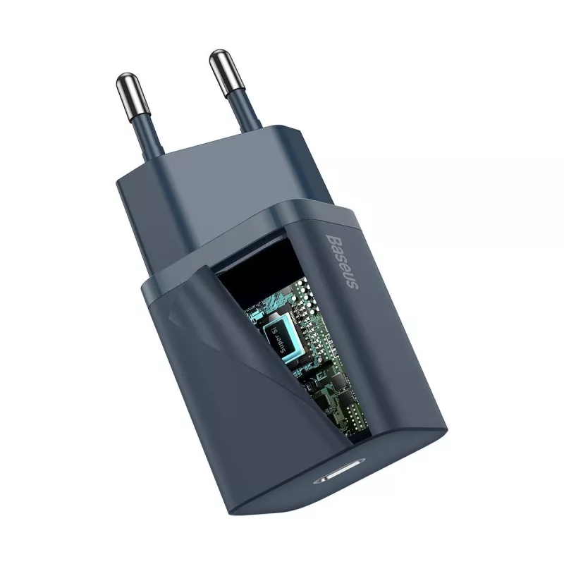 Baseus Super Si Power Charger s USB-C na Lightning kábel 20W modrá