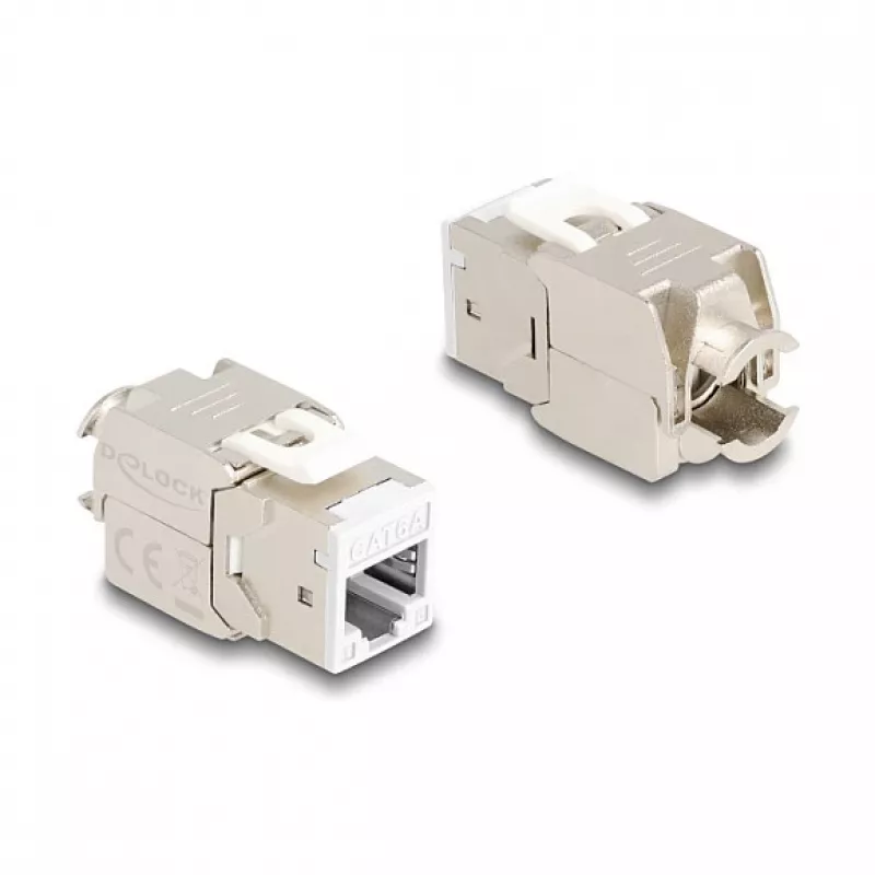DeLOCK 88119 Keystone modul plochý biely RJ-45 10 ks