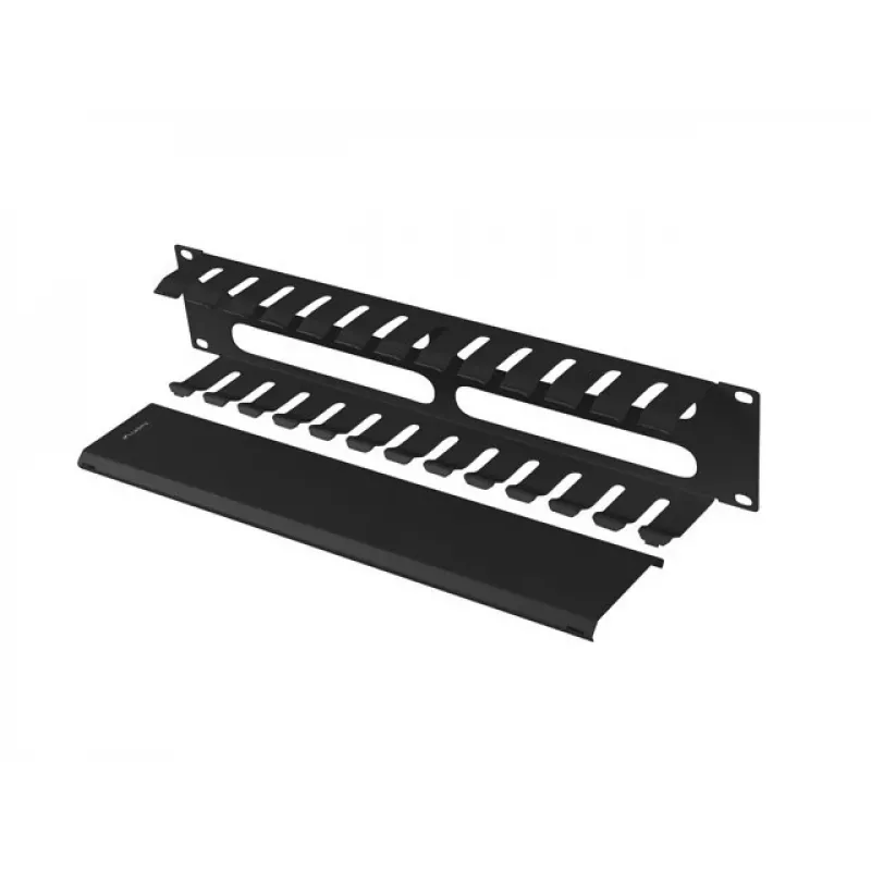 Rackový 19 inch 2U organizér káblov LANBERG AK-1705-B, čierny