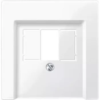 Nástenná doska / kryt vypínača Merten 296019, biela, termoplast, 1-dielny