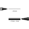 Permanentný marker Staedtler Lumocolor permanent duo 348 B čierna 1 kus