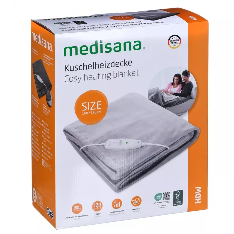 Medisana HDW elektrická vyhrievacia deka, 120 W, sivá