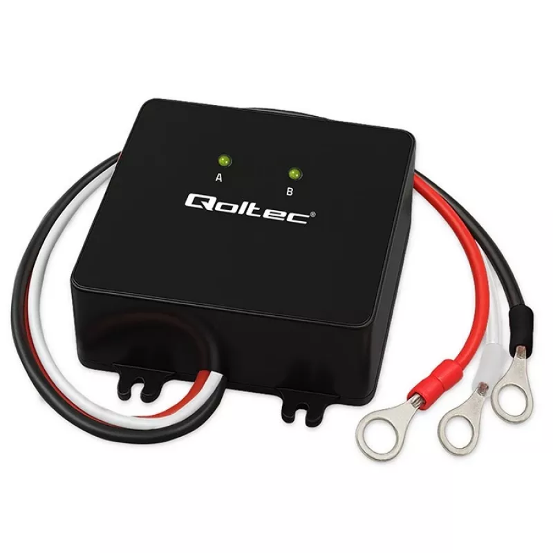 Vyrovnávač napätia batérií QOLTEC 51097 pre 24V (2×12V) batérie, vyrovnávací prúd 5A