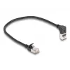 Sieťový kábel DeLOCK RJ45 Cat.6A 0,25 m čierny