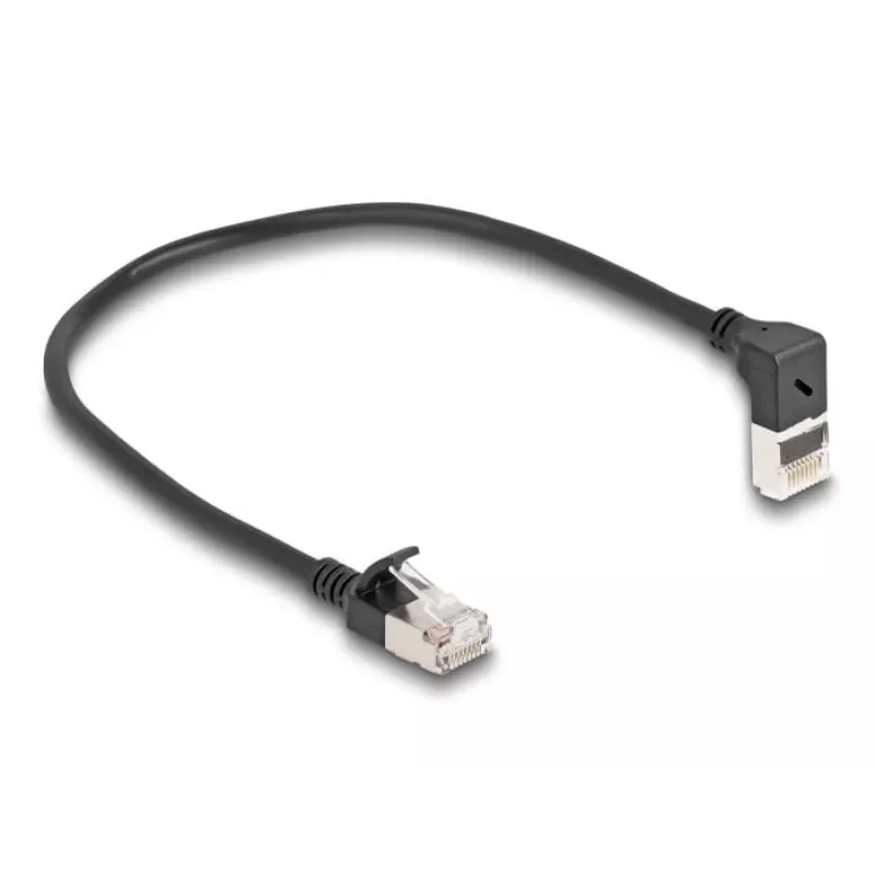 Sieťový kábel DeLOCK RJ45 Cat.6A 0,25 m čierny