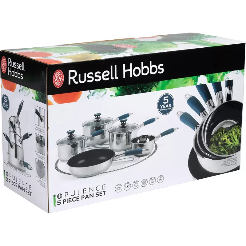Sada hrncov Russell Hobbs RH01179EU, 5-dielna, modrá