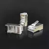 RJ45 modulárny konektor samec QOLTEC 54556 CAT6 FTP, strieborný, 18×22×11 mm, balenie 100 ks