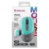 Defender Feam MM-296 52294 bezdrôtová myš, tichý klik, optická, 1600 DPI, USB, mätová