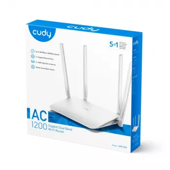 Cudy WR1300 WLAN router Gigabit Ethernet Dualband (2,4 GHz / 5 GHz) biely