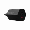 CANYON nabíjačka HEXAGON 65 GaN 65W 2xPD 1xQC EU čierna (CND-CHAHEX65B)
