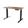 Stôl s elektrickým nastavením výšky MOON 121x67x72-120 čierny/svetlohnedý