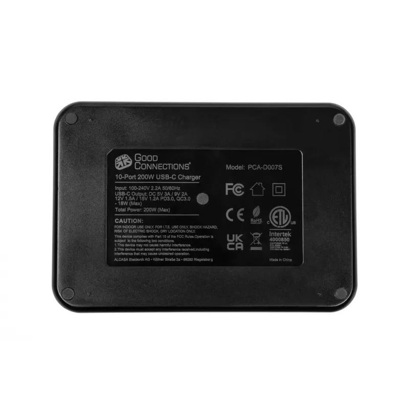 Alcasa PCA-D007S Nabíjačka pre mobilné zariadenia Tablet čierna AC rýchle nabíjanie interiér