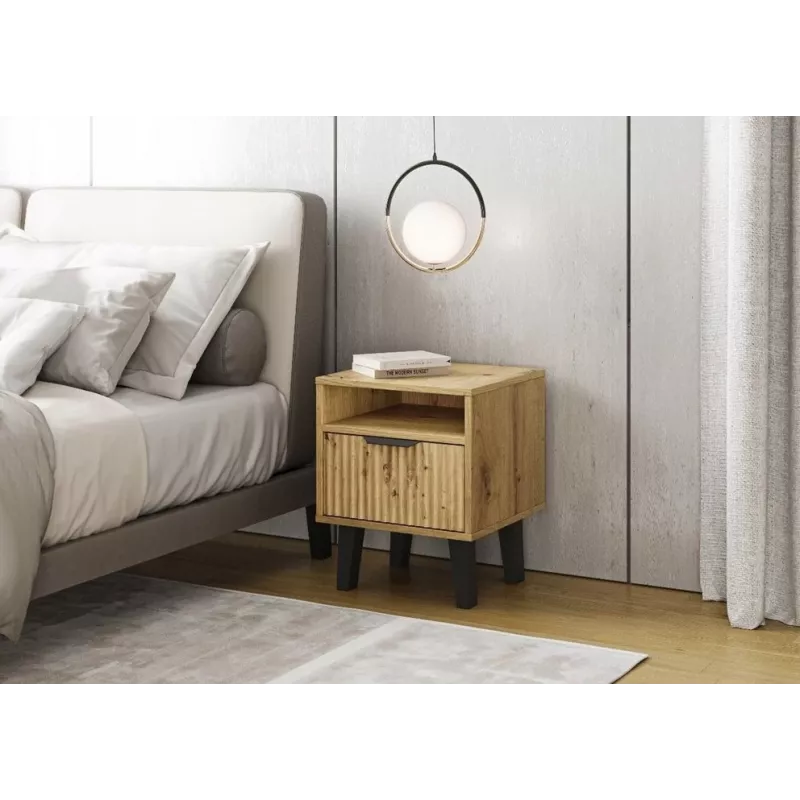 SCANDI 1S štíhly dub ARTISAN nočný stolík