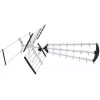 Exteriérová/interiérová DVB-T anténa LIBOX LB2000 so zosilňovačom 69 dB, duálna polarizácia, 174–790 MHz, hliník/čierna