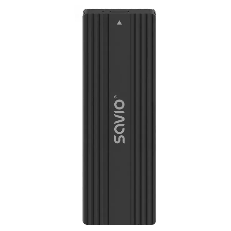 SSD puzdro SAVIO AK-84 čierna pre M.2 disky, USB 10 Gbit/s (Type-A / Type-C), hliník + ABS