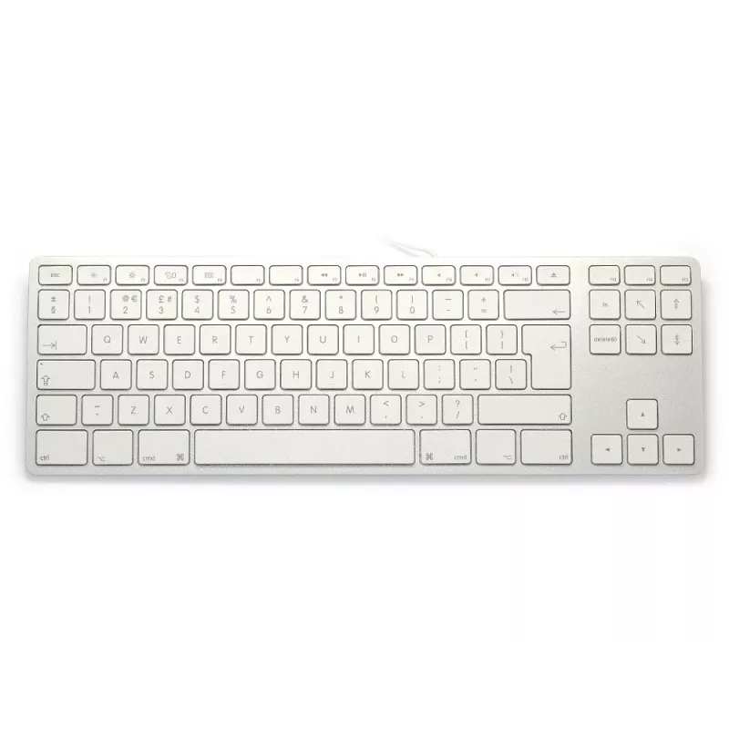 Hliníková klávesnica Mac Tenkeyless strieborná