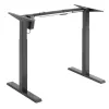 Ergo Office Výškovo nastaviteľný elektrický stôl, sivý, max. výška 123 cm, 80 kg - bez dosky stola, na prácu v stoji a v sede, ER-433