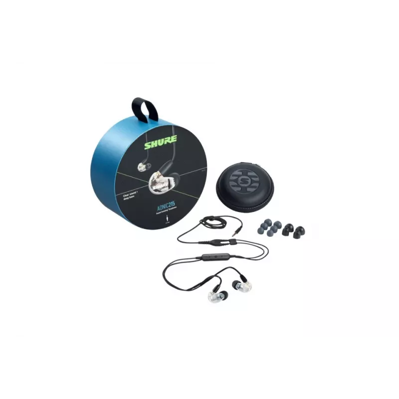 Shure AONIC 215 - In-Ear slúchadlá s jedným meničom a 3,5 mm káblom (transparentné)