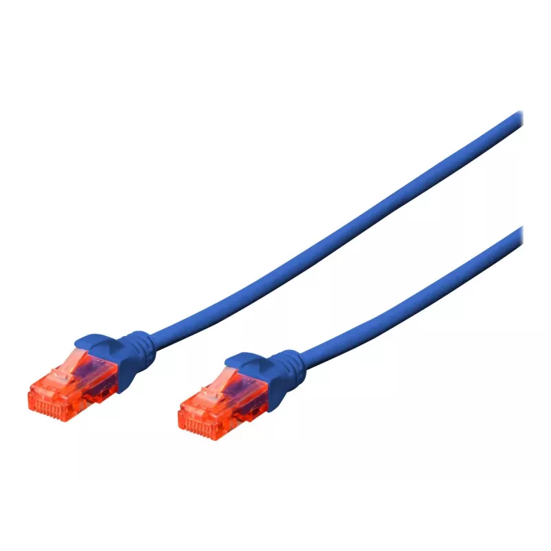 Sieťový kábel Digitus CAT 6 U/UTP RJ-45 Cat6 0,25 m modrý