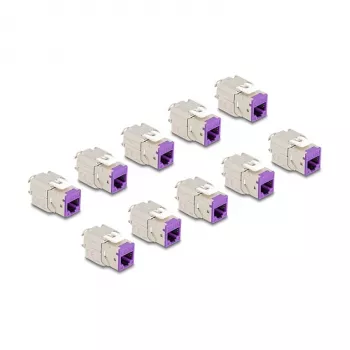 DeLOCK Keystone modul 88121 plochý fialová RJ-45 10 ks
