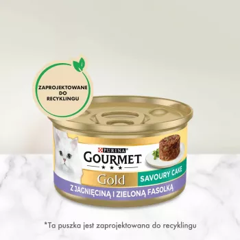 GOURMET GOLD - lahodná paštéta s jahňacím mäsom a zelenými fazuľkami 85 g