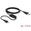 USB kábel DeLOCK 84803 USB 2.0 1,5 m USB A Micro-USB B čierny