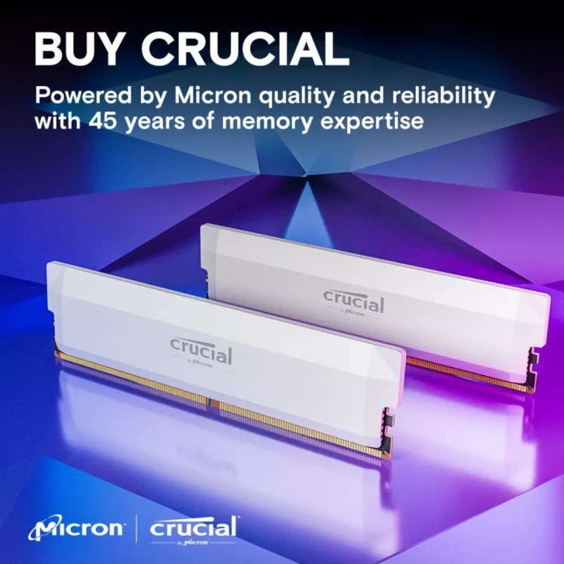 16GB Crucial Pro Overclocking Edition modul - DIMM 288-PIN 6400 MHz / PC5-51200 - CL38 - 1.35 V - nebufferovaný - non-ECC