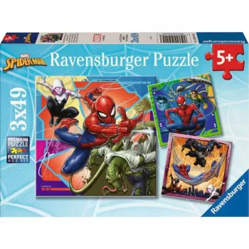 Puzzle 3x49 dielov Spiderman