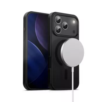 Puzdro na mobil Crong MagSafe pre iPhone 17 Pro – hybrid čierne